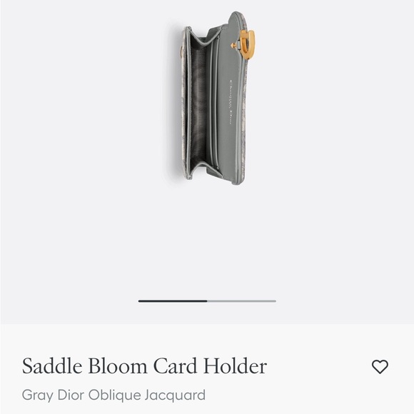 Dior Gray Oblique Saddle Card Holder - Picture 3 of 4